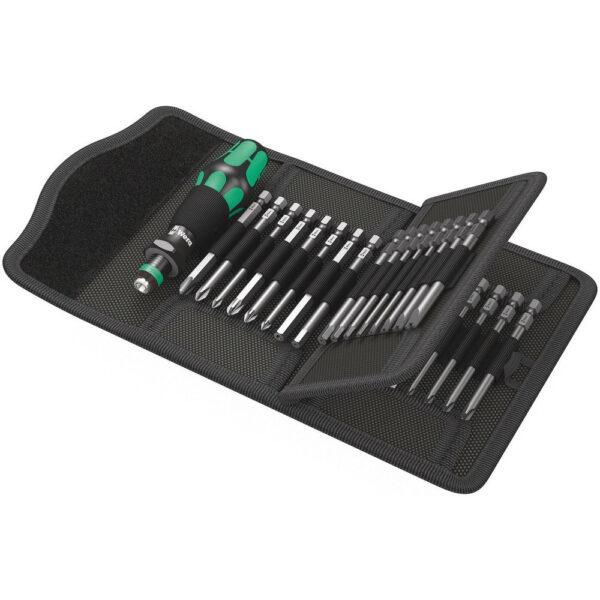 Wera Kraftform Kompakt 62 mit 89 mm langen Bits 33-teilig in Falttasche