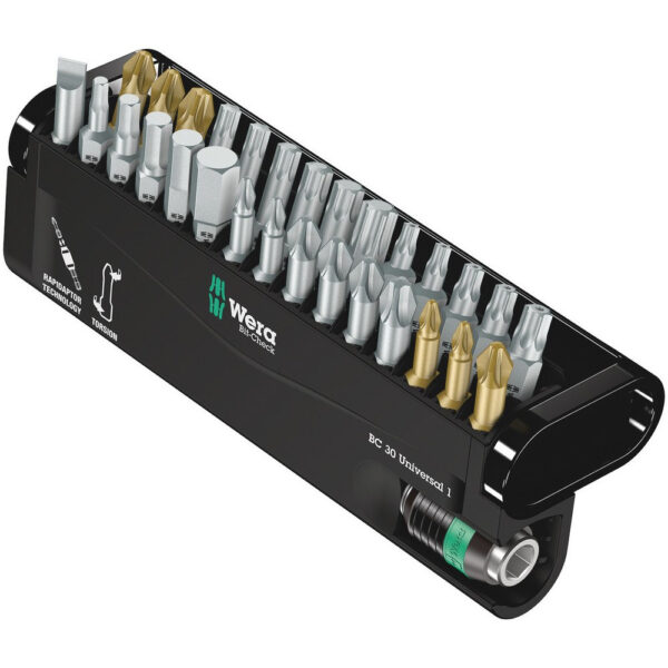 Wera Bit-Sortiment, Bit-Check 30 Universal 1, 30-teilig, 05056440001
