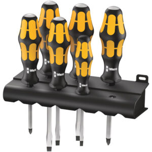 WERA Schraubendrehersatz Kraftform 932/6 - Der Schraubmeißel + Rack