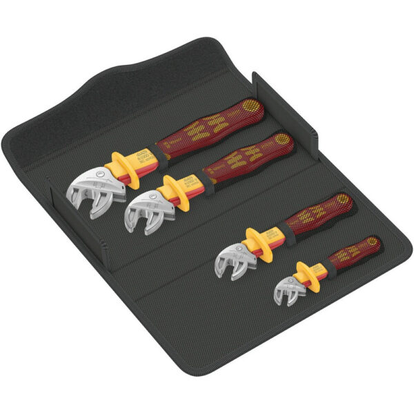 Wera 6004 Joker VDE 4 Set 1 VDE-isolierter selbstjustierender Maulschlüssel-Satz