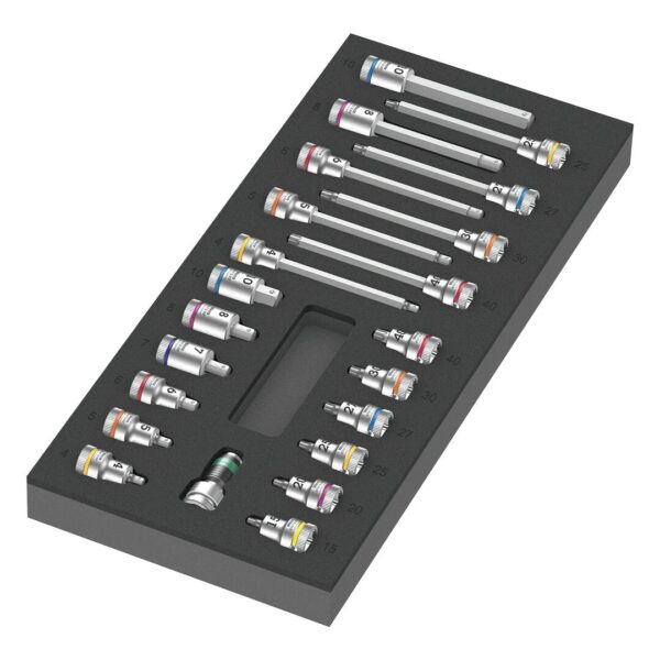 Wera 9723 Schaumstoffeinlage Zyklop B 3/8" Bitnuss Set 1