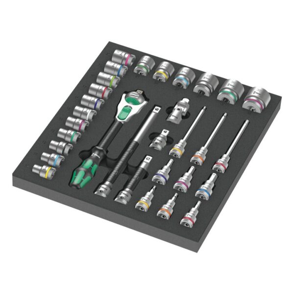 Wera 9722 Schaumstoffeinlage 8000 C Zyklop 1/2" Knarre Set 1