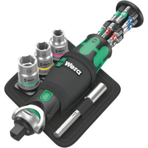 Wera Bit-Schraubendreher 8009 Zyklop Pocket 2, 18 tlg mit 1/4" und 3/8" Aufnahme