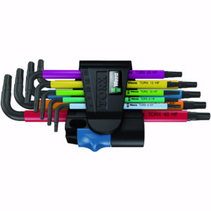 Wera Winkelschraubendrehersatz 967 SL 9-teilig T8 - T40 farbcodiert, mit HF