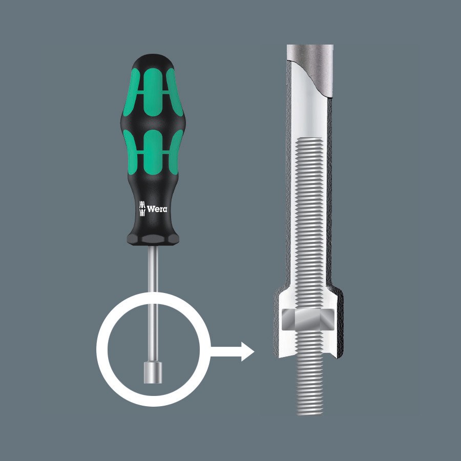 Wera 395 HO/3 Sanitär Steckschlüssel-Schraubendrehersatz, Sanitär, 3-teilig – Bild 2
