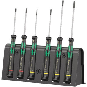 Wera 2035/6 A Elektronik-Schraubendrehersatz + Rack, 6-teilig