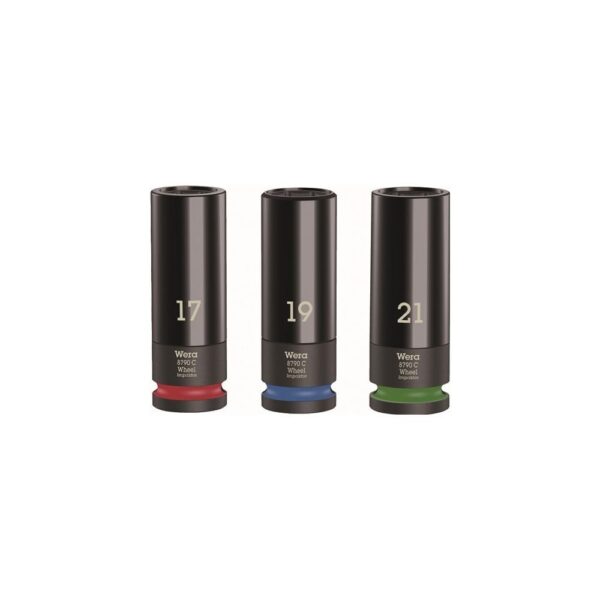 Wera Kraftsteckschlüsselsatz Wheel Impaktor C Set 1 3-teilig 1/2" lang, 6-kant
