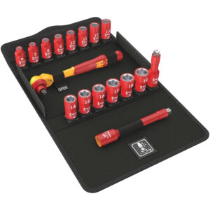 Wera 8100 SB VDE 1 Zyklop Knarrensatz, isoliert, Umschalthebel, 3/8"-A