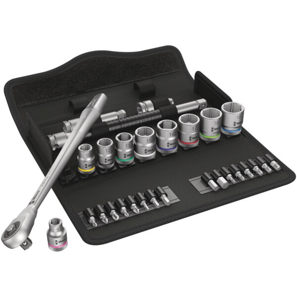 Wera 8100 SB 7 Zyklop Metal-Knarrensatz, Durchsteckvierkant, 3/8"-Antr