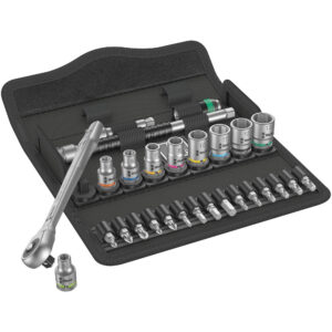 Wera 8100 SA 7 Zyklop Metal-Knarrensatz, Durchsteckvierkant, 1/4"-Antr