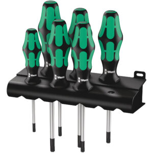 Wera 367/6 TORX Schraubendrehersatz Kraftform Plus TORX + Rack, 6-teilig