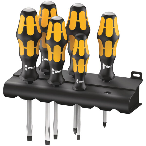 Wera 932/918/6 Schraubendrehersatz Kraftform Wera: Der Schraubmeißel + Rack