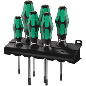 Wera 367/6 TORX BO Kraftform Schraubendrehersatz + Rack, 6-teilig