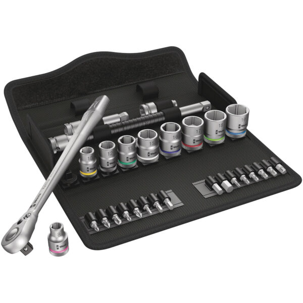 Wera 8100 SB 8 Zyklop Metal-Knarrensatz, Umschalthebel, 3/8"-Antrieb,