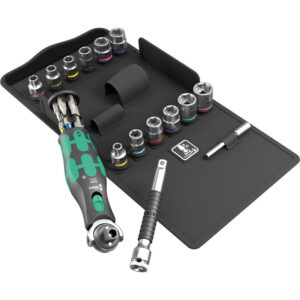 Wera Bit-Schraubendreher 8009 Zyklop Pocket 4, 27 tlg mit 1/4" und 3/8" Aufnahme