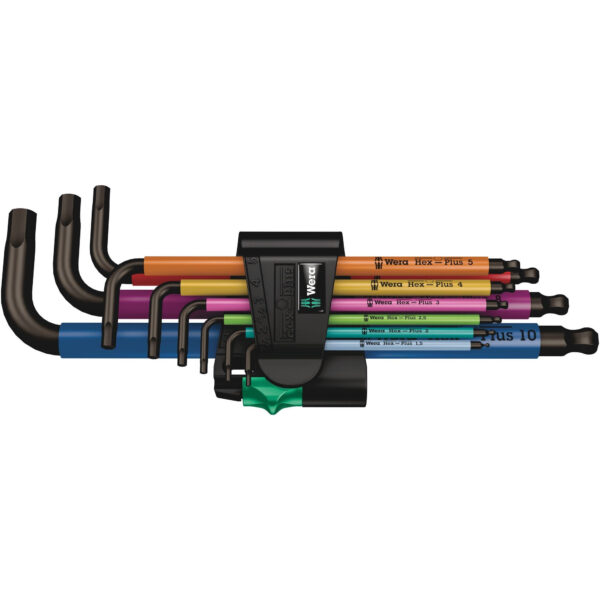 Wera 950/9 Hex-Plus Multicolour 1 Winkelschlüsselsatz, metrisch, BlackLaser