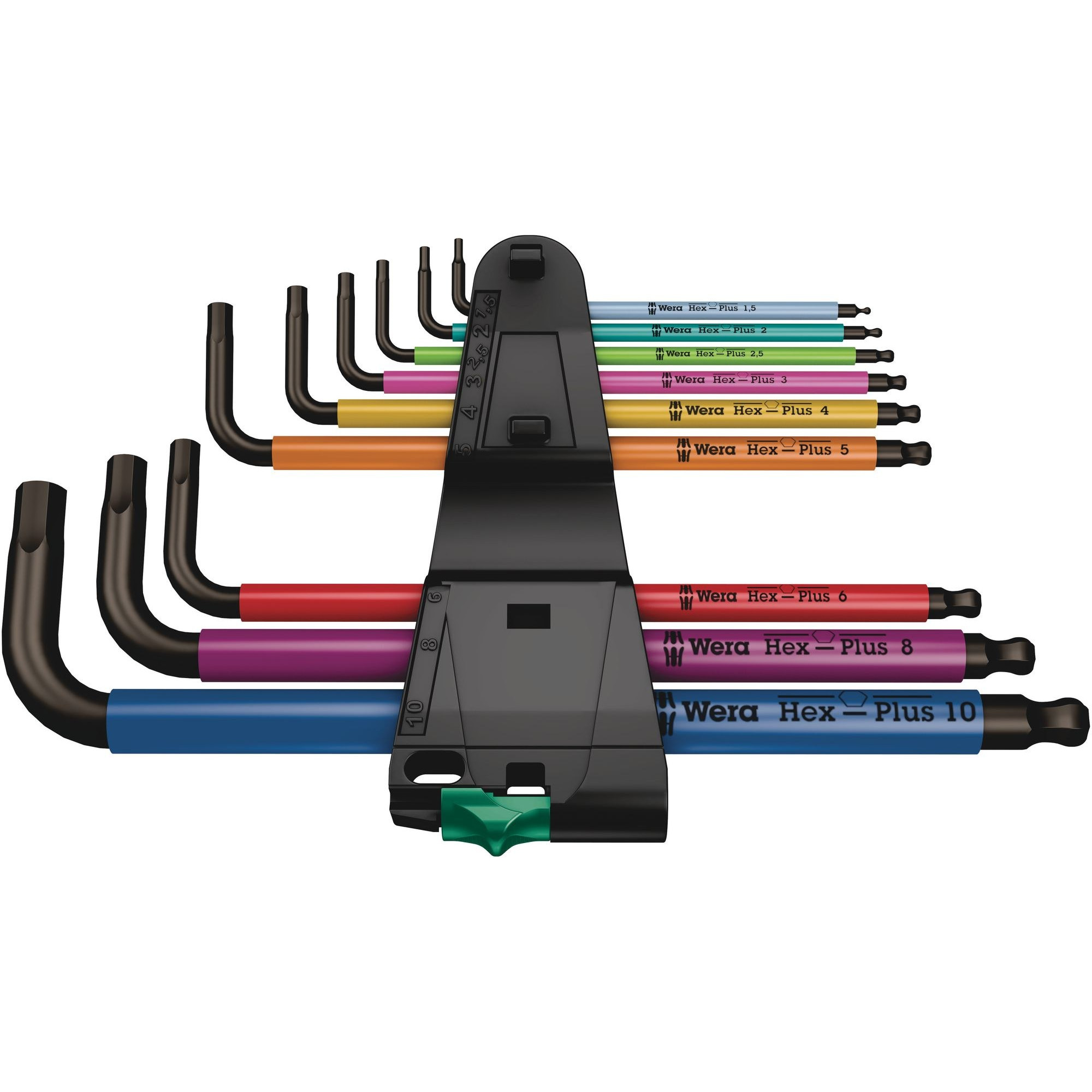 Wera 950/9 Hex-Plus Multicolour 1 Winkelschlüsselsatz, metrisch, BlackLaser – Bild 2