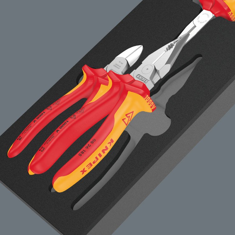 Wera 9784 Schaumstoffeinlage KNIPEX Zangen Set VDE 1, 3-teilig – Bild 2