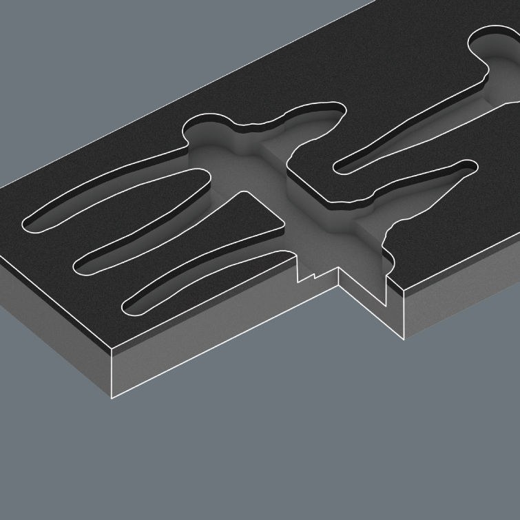 Wera 9784 Schaumstoffeinlage KNIPEX Zangen Set VDE 1, 3-teilig – Bild 3