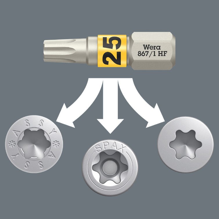 Wera Bit-Check 12 Wood TORX HF, 12-tlg. mit Haltefunktion – Bild 2