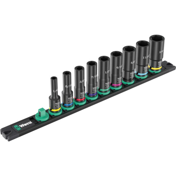 Wera 9661 Nuss-Magnetleiste B Impaktor Deep Imperial 1 Steckschlüsseleinsat