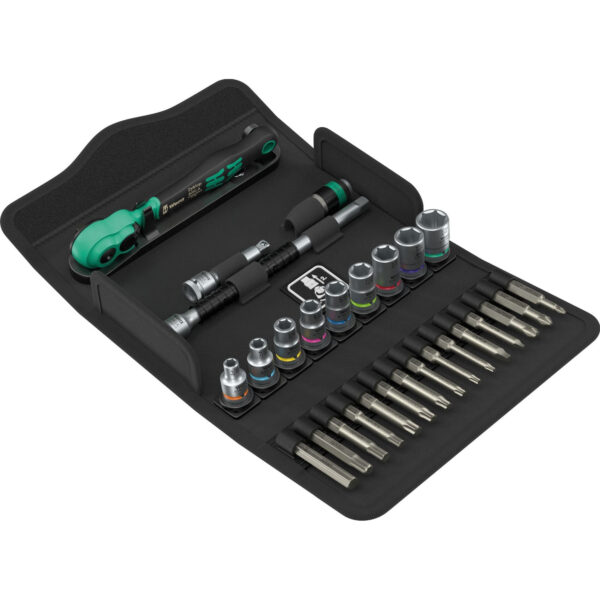 Wera 8100 SA 15 Zyklop Comfort Knarrensatz, Umschalthebel, 1/4"-Antrieb, zöllig
