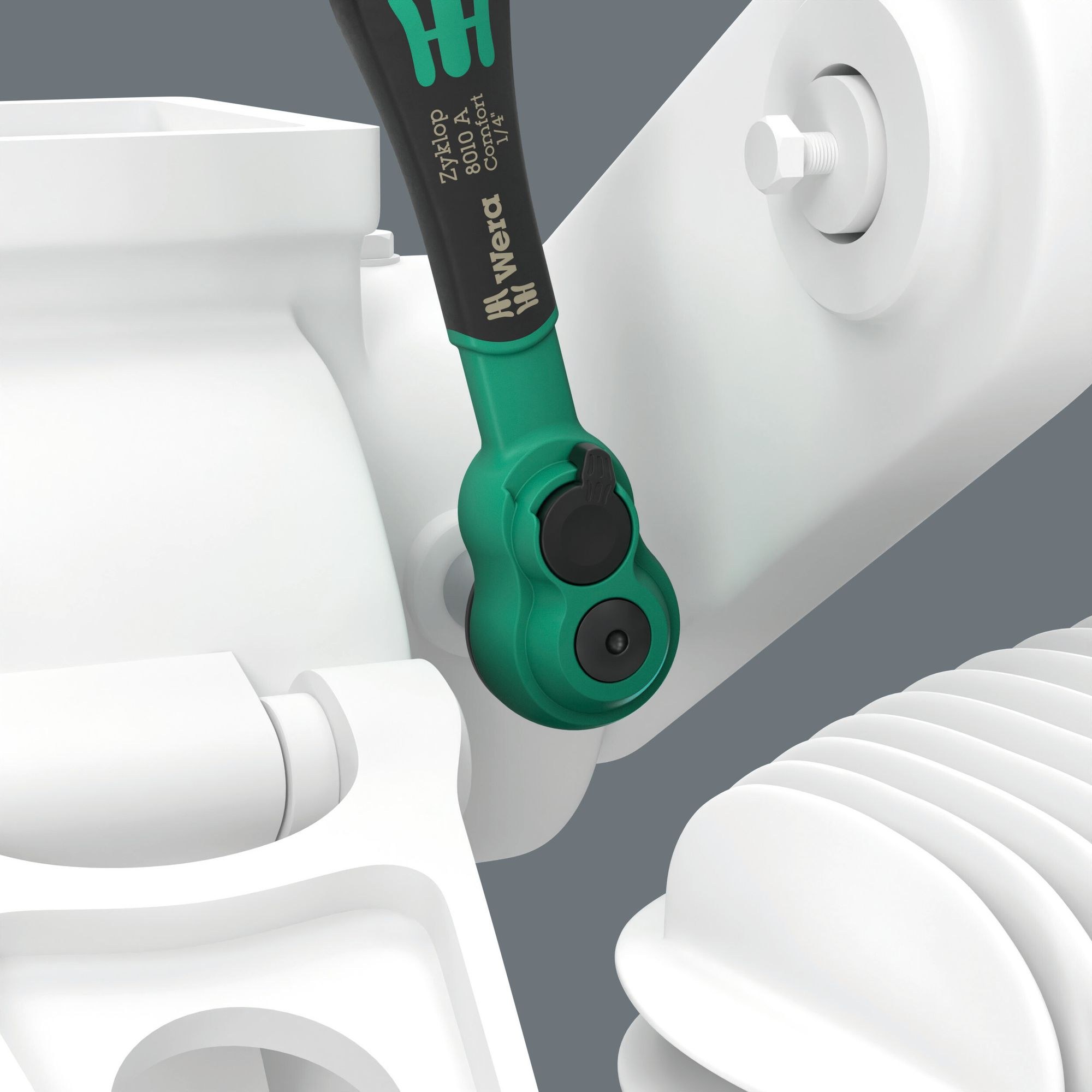 Wera 8100 SA 15 Zyklop Comfort Knarrensatz, Umschalthebel, 1/4"-Antrieb, zöllig – Bild 2