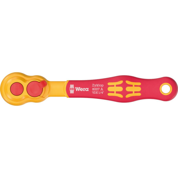 Wera 8007 A VDE Zyklop Knarre, isoliert, mit Umschalthebel, mit 1/4"-Antrieb
