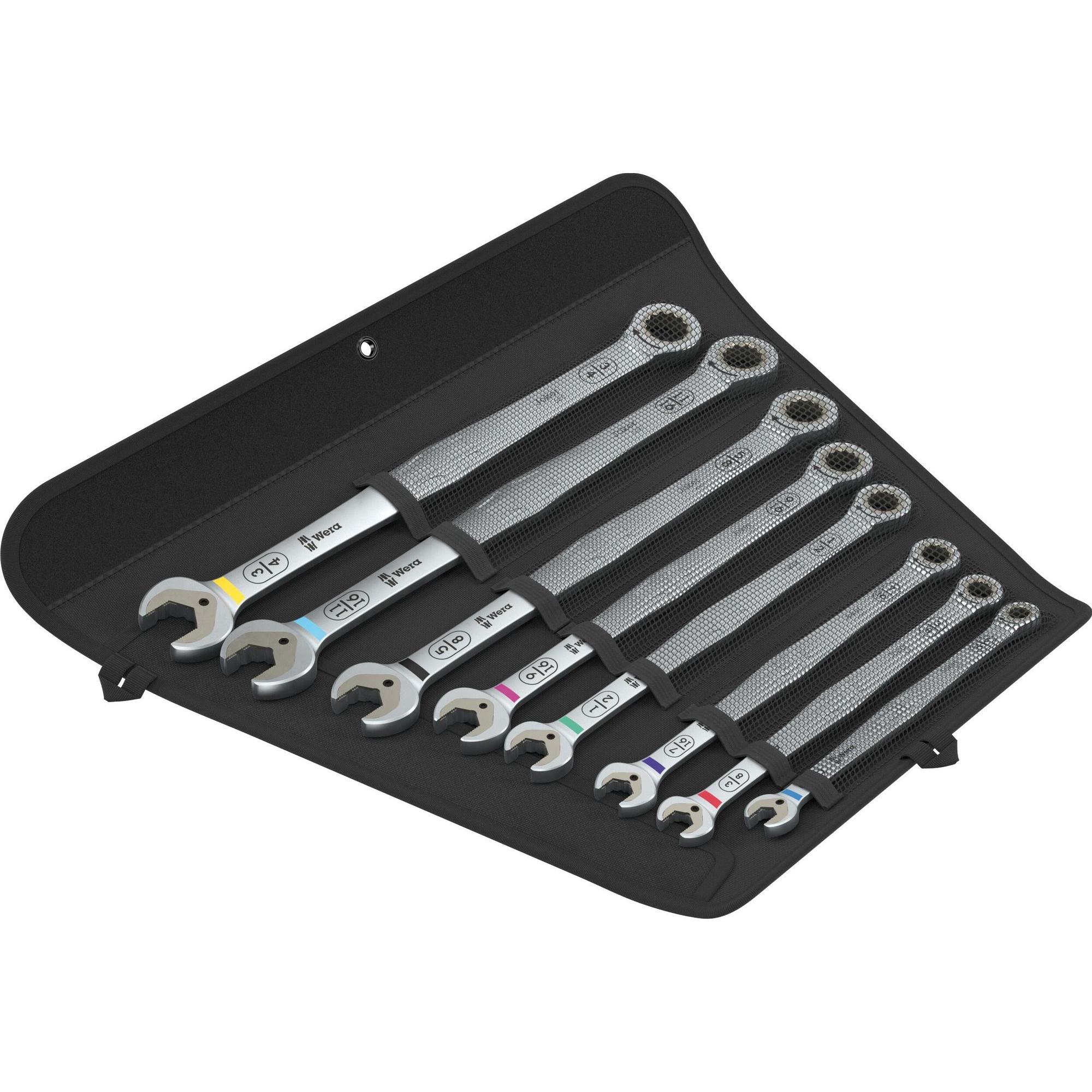 Wera 6007 Joker Imperial 8 Set 1 Maul-Ringratschenschlüssel-Satz, zöllig, 8-teilig