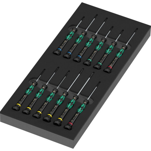 Wera 9716 Schaumstoffeinlage Schraubendreher Kraftform Micro Set 2, 13-teilig