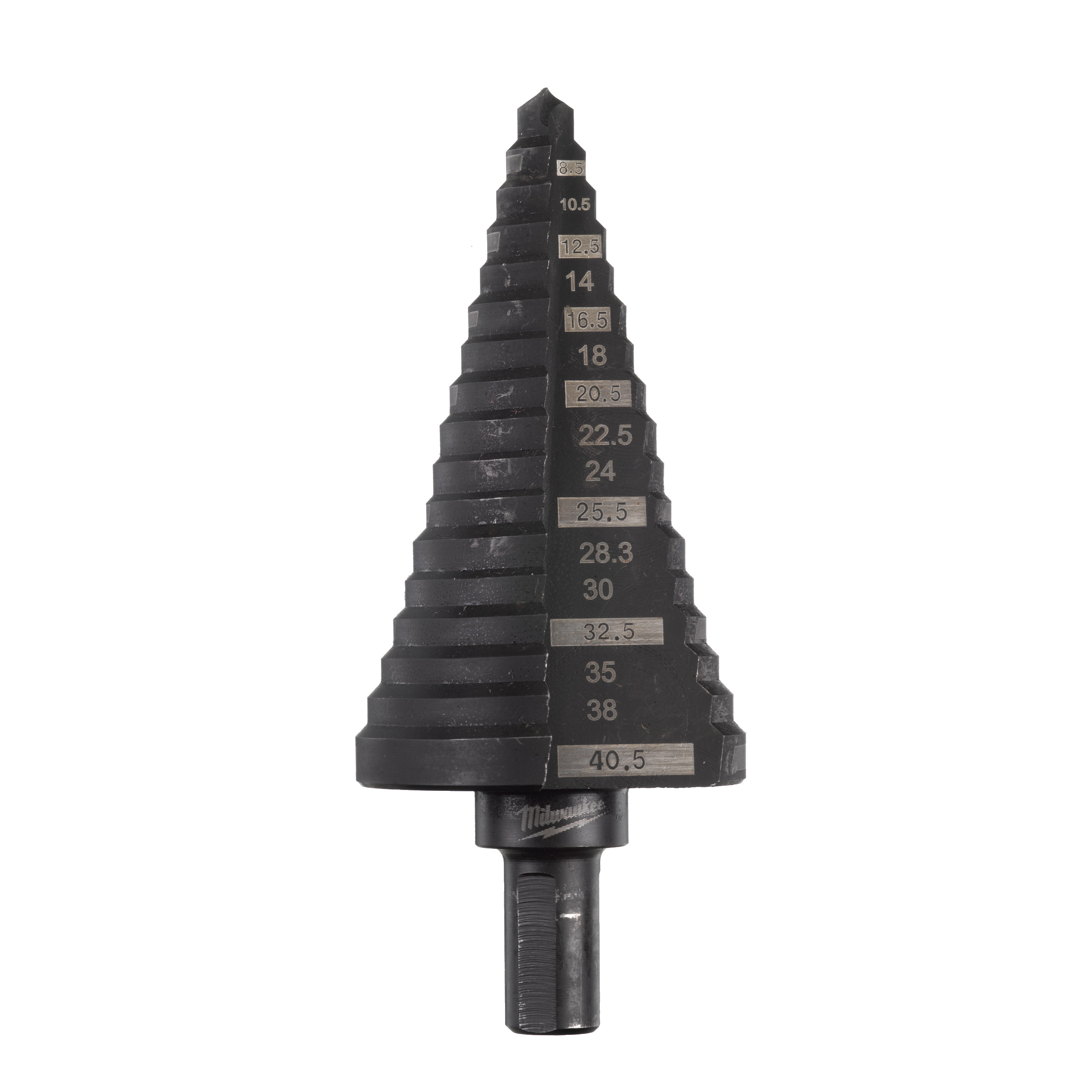 6 bis 40,5 mm, 1,5-3 mm Stufen