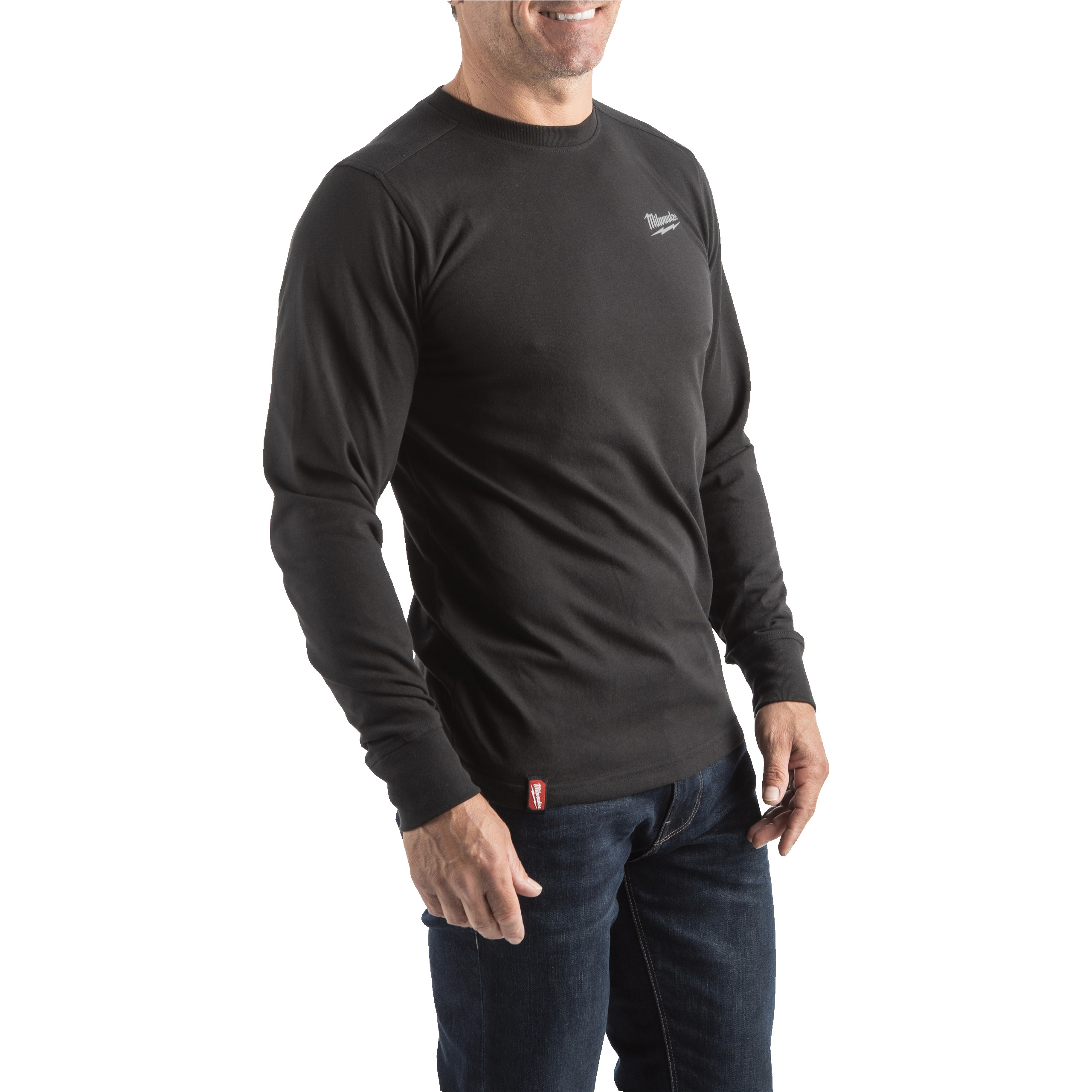 Hybrid-Langarm-Shirt schwarz