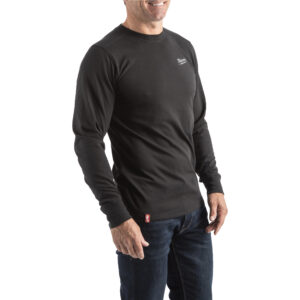 Hybrid-Langarm-Shirt schwarz