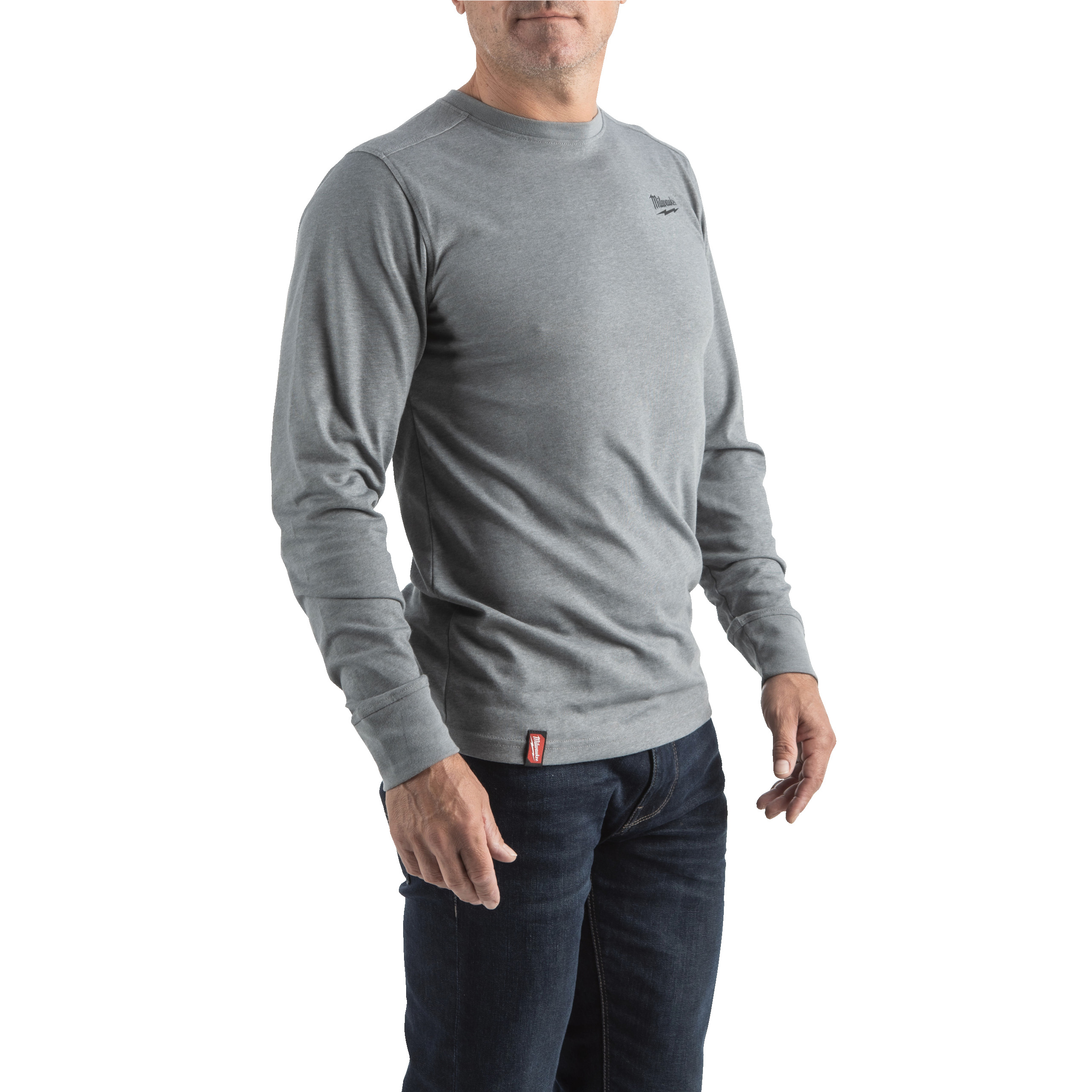 Hybrid-Langarm-Shirt grau