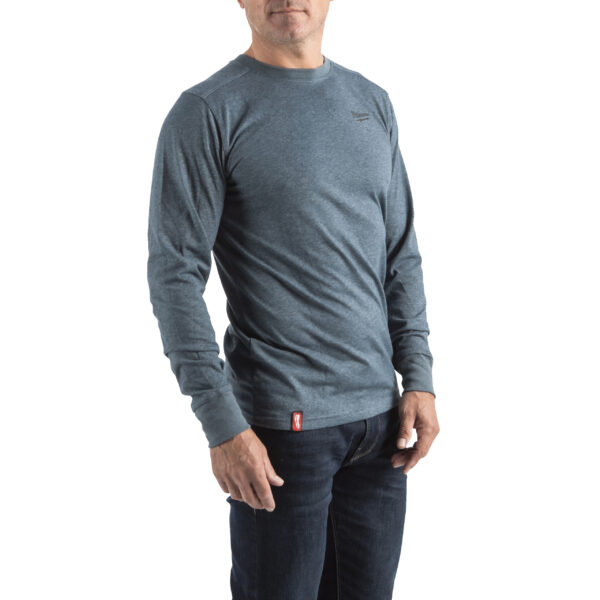 Hybrid-Langarm-Shirt blau