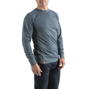 Hybrid-Langarm-Shirt blau