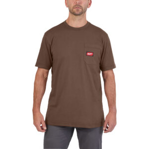 Arbeits-T-Shirt braun mit UV-Schutz