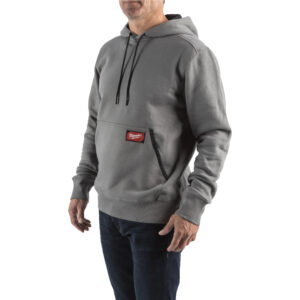 leichter Arbeits-Kapuzen-Pullover grau