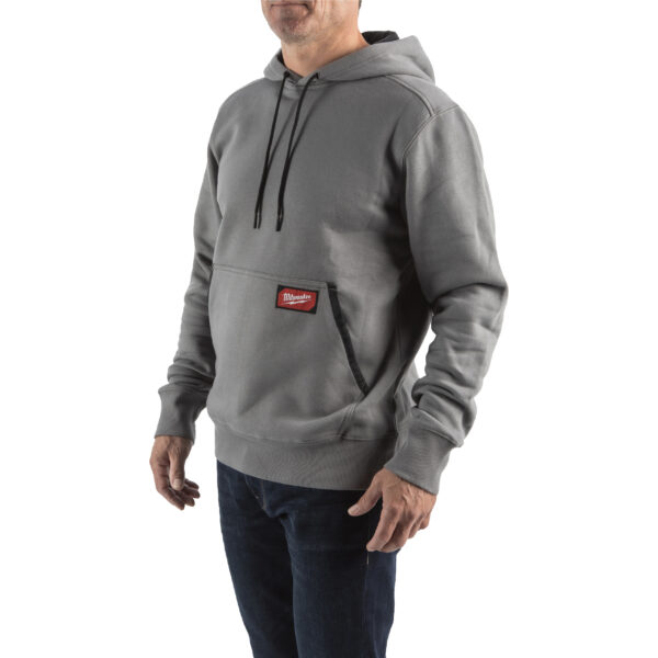 leichter Arbeits-Kapuzen-Pullover grau