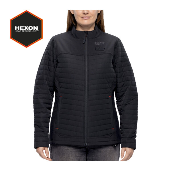 12 V Akku-Heiz-Steppjacke Damen schwarz, ohne Akku u. Ladegerät