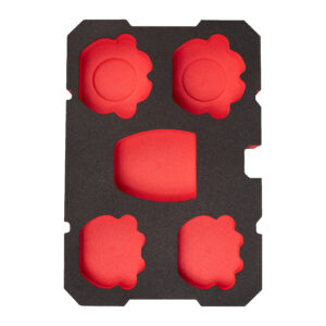 Leere 4x Ringbacke und RJ-Adapter PACKOUT™ Schaumstoffeinsatz
