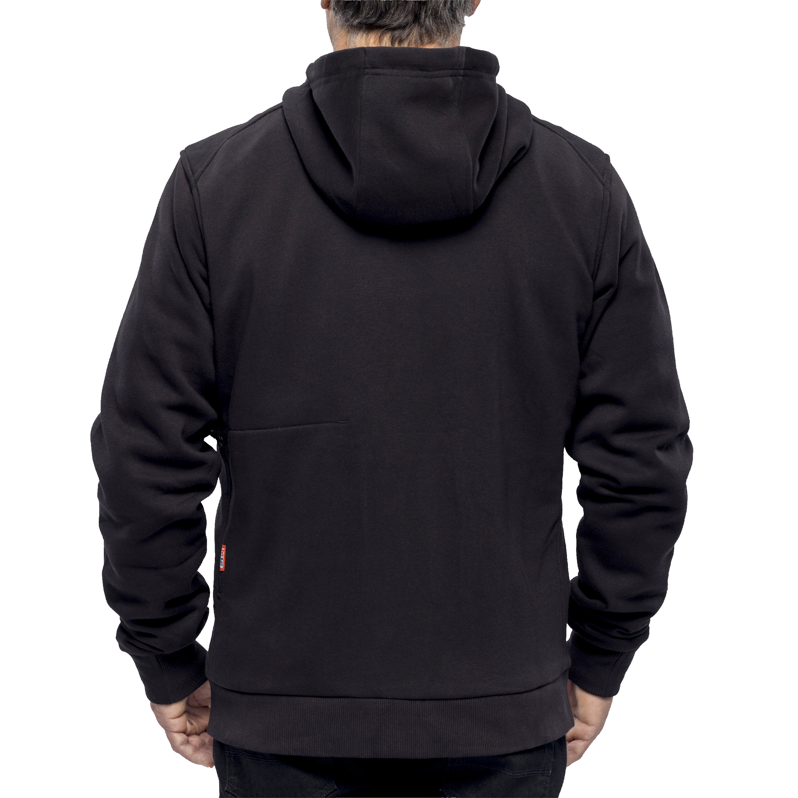 12 V Akku-Heiz-Kapuzenpullover Herren schwarz, ohne Akku u. Ladegerät