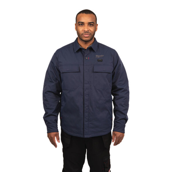 12 V Akku-Heiz-Hemdjacke Herren blau, ohne Akku u. Ladegerät