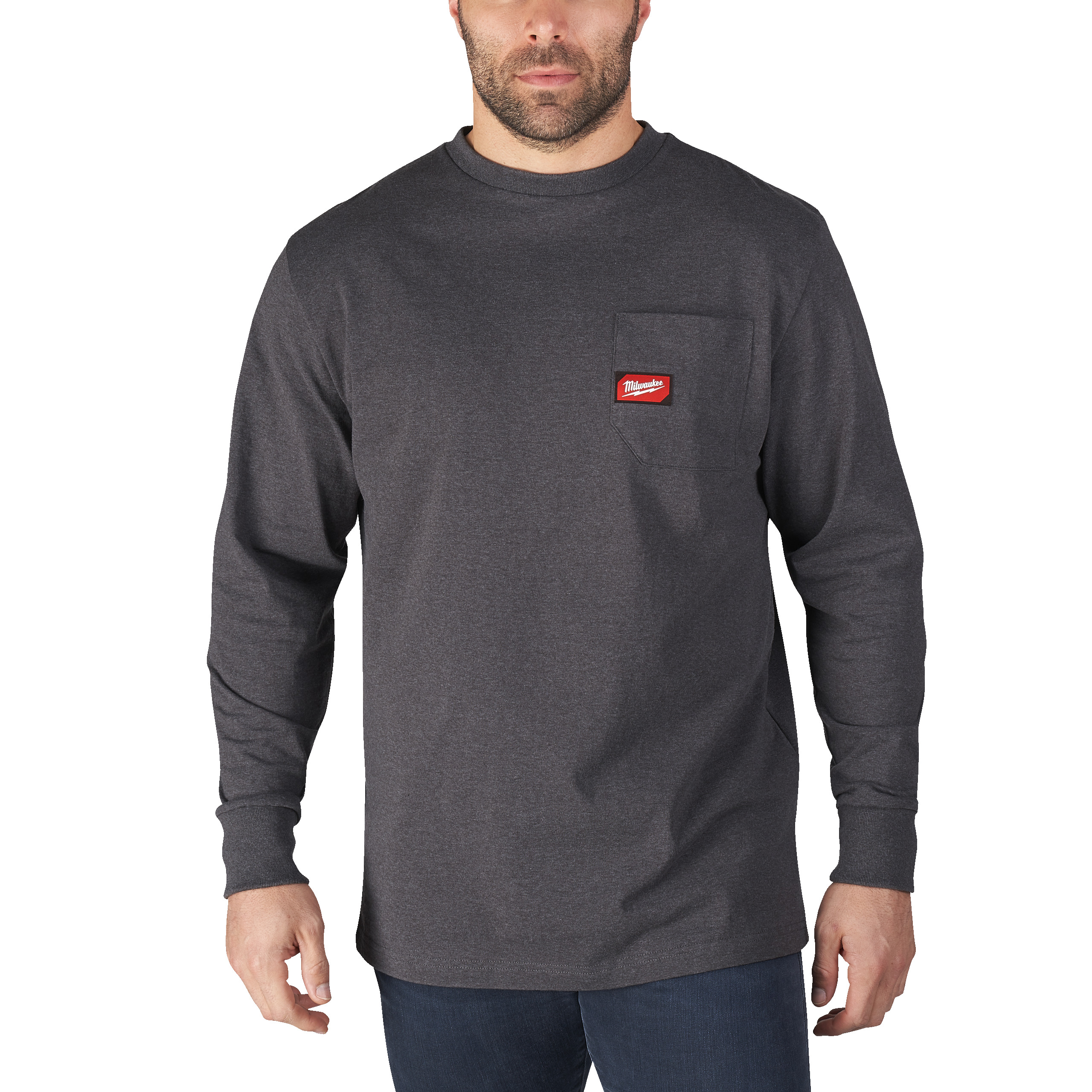 Milwaukee – Arbeits-Langarm-Shirt grau mit UV-Schutz