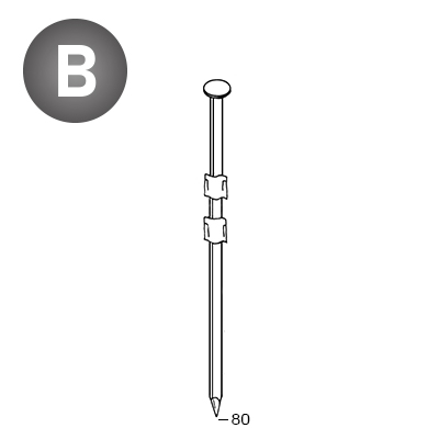 ALSAFIX Nägel 20° 31x80 Glatt – Packung à 2.200 Stk.