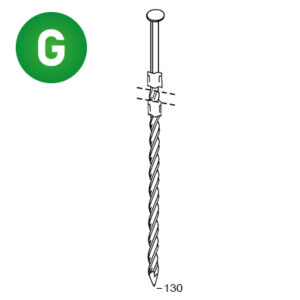 ALSAFIX Nägel 20° 38x130 Schraubt verzinkt – Packung à 1.200 Stk.