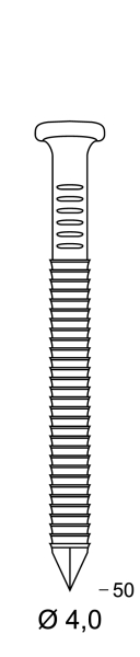 ALSAFIX Ankernägel 34° 4x50 Rille verz – Packung à 2.200 Stk.