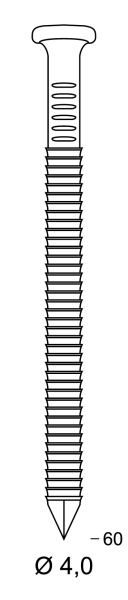 ALSAFIX Ankernägel 34° 4x60 Rille verz – Packung à 2.200 Stk.