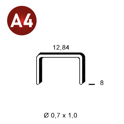 ALSAFIX Klammer A-08 INOX A4 (316) – Packung à 10.000 Stk.