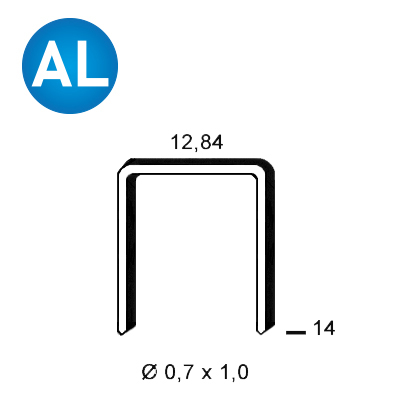 ALSAFIX Klammer A-14 aluminium – Packung à 6.000 Stk.